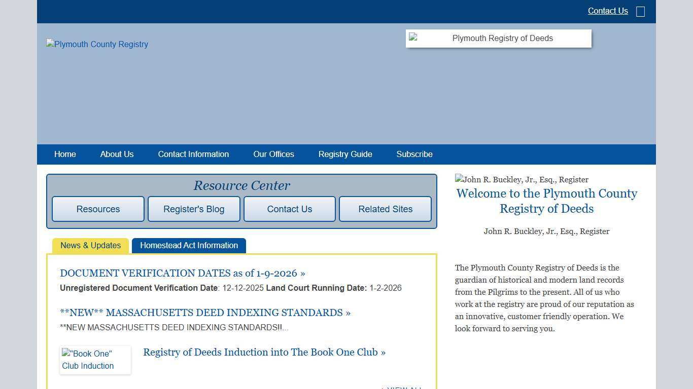 Plymouth County Registry |